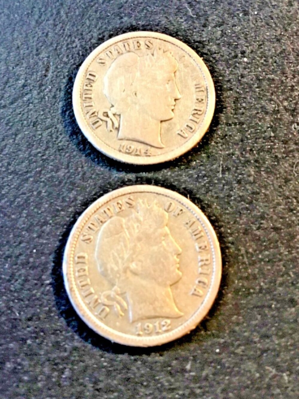 1912 & 1914 P Barber Dime==90% Silver=Average Circulation=We love offers